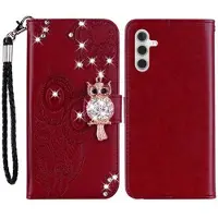 Mtp Products Samsung Galaxy A55 Pöllö strassi lompakkokotelo - punainen