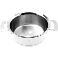 Fissler Phi Collection 016-123-20-000-0 low cooking pot, 20 cm, 2.3L, glass lid