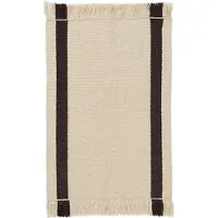 Ferm Living Calm kelim kynnysmatto Off-white, Coffee, 50x70 cm