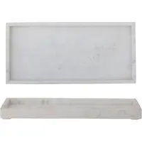 Bloomingville Majsa koristetarjotin 18x38 cm White marble