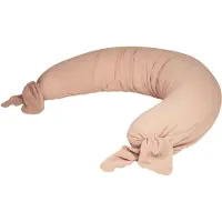 Nobodinoz Maternity Pillow In Washed Double Muslin Wabi-Sabi - Pink - ONE SIZE