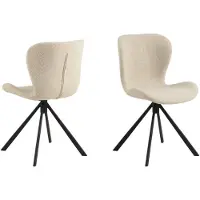 Ebuy24 2 tuolin setti Brooke, 46x53x81 cm, hiekanväriset