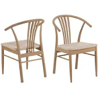 Ebuy24 2 tuolin setti York, hiekanvärinen