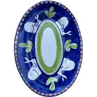 Piccola Home Amalfi Tarjoiluastia 37 Cm - Tarjoiluvadit Keramiikka Sininen - OV3700-A-EB-BAL