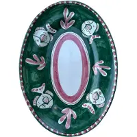 Piccola Home Amalfi Tarjoiluastia 37 Cm - Tarjoiluvadit Keramiikka Vihreä - OV3700-A-VER-PE