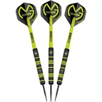 Winmau MvG Ambition Black Coated Brass Darts-tikat - 24g