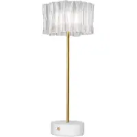 Slamp Pöytävalaisin , Accordéon Battery, himmennettävä, Läpinäkyvä, Olohuone, Metalli, Design