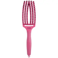 Olivia Garden Finger Brush Combo Medium, selvitysharja villisian harjaksilla, eri värejä Hot Pink | Voimakkaan vaaleanpunainen
