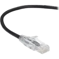 Black Box SLIM-NET CAT6A 500-MHZ STRANDED ETHERNET PATCH CABLE - UNSHIELDED (UTP), CM PVC, SNAGLESS BOOT, BLACK, 20-FT. (6.0-M)