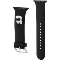 Karl Lagerfeld Apple Watch -ranneke 42 mm 3D -kumi, musta