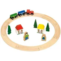 Bigjigs Wooden Train Set Junior 20 pieces.