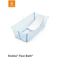 Stokke Flexi Bath XL Bundle kylpyamme ja kylvetystuki Ocean Blue, sis. amme ja kylvetystuki