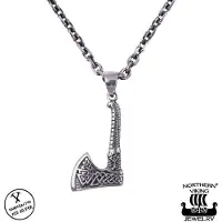 Northern Viking Jewelry Valknut Axe hopeariipus NVJ-H-RS055