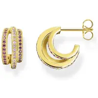 Thomas Sabo korvakorut gold rings with colourful stones CR663-973-7