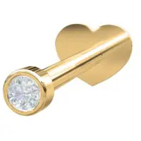 Nordahl Jewellery PIERCE52 labret lävistyskoru timantilla 1,5mm 314 008BR5