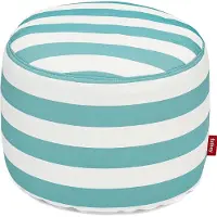 Fatboy , Point outdoor pouf stripe azur