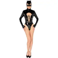 Black Level Black Velvets - pitkähihainen Batwoman-body - musta - L