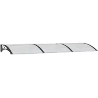 vidaXL Ovikatos musta 300x100 cm polykarbonaatti