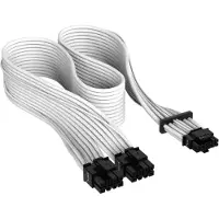 Corsair Premium Individually Sleeved 12+4pin PCIe Gen 5 Type-4 600W 12VHPWR -kaapeli, valkoinen