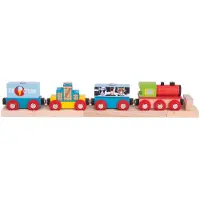 Bigjigs Wooden Freight Train - 9-piece.