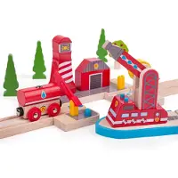 Bigjigs Wooden Rails - Fire Station