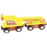 Bigjigs Wooden Crane Wagon - 4-piece.