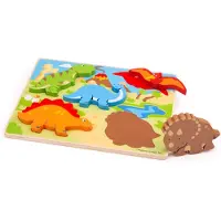 Bigjigs Wooden Dinosaur Puzzle - 5 pcs.