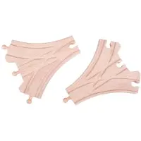 Bigjigs Wooden Rails - 3-way Split 2 pcs.