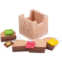 Bigjigs Toys Wooden Tea Bags in Tray - 5 pcs.