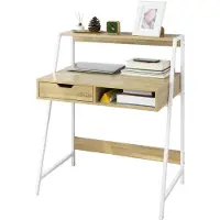 SoBuy Tietokonepöytä FWT63-N, beige