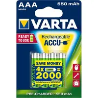 Varta – Ladattava Accu Power AAA 550mAh 4 kpl (56743101404)