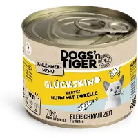 Dogs'n Tiger 12x200g herkkuateria skana & taimen I Kitten kissan märkäruoka