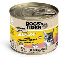 Dogs'n Tiger 12x200g herkkuateria kana & sydän kissan märkäruoka