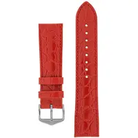 Hirsch Crocograin punainen nahkaranneke 1230 28 20 18mm