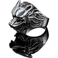 Northern Viking Jewelry Wolf Head Ring sormus NVJSO016-205