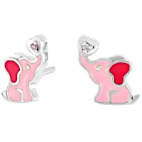 Nordahl Jewellery lasten Elefantti pinkki korvakorut 334 028