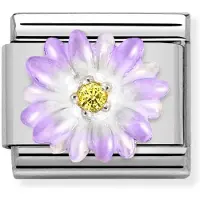 Nomination Classic Silvershine Lila flower 330321/03