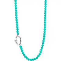 Ti sento silver turquoise signature lock kaulakoru 3980TQ