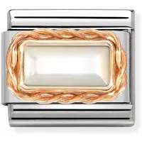 Nomination Classic Rose Gold Buguette Stone White Mother of Pearl pala 430512/12
