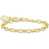 Thomas Sabo Charm Club Charmista shimmering gold pink enamel keräilyrannekoru X0287-427-39-L15