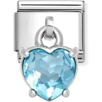 Nomination Classic Silvershine blue heart 331812/15