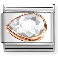 Nomination Classic rose gold left drop white cz 430605/010