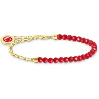 Thomas Sabo Charm Club Charmista as We kiss gold red keräilyrannekoru A2130-427-10-L17v