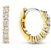 Ti sento kullatut zirkonia-hopeakorvarenkaat 12 mm 7956ZY