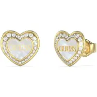 GUESS Love kullanväriset sydänkorvakorut JUBE04028JWYGWHT/U