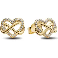 Pandora Infinity sydän nappikorvakorut zirkonia 262667C01