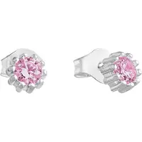 Lempikoru Nuppu yksikivinen tappikorvakoru 4 mm hopea pinkki platinoitu 33 079 06 000