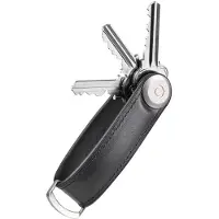 OrbitKey Hybrid Leather Key Organiser -avainlenkki, musta