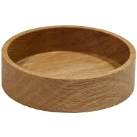 Lind DNA Wood Box säilytys lasinalusille Nature-tammi, ympyrä, S