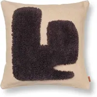 Ferm Living Lay tyyny, 50 x 50 cm, sand - dark brown
